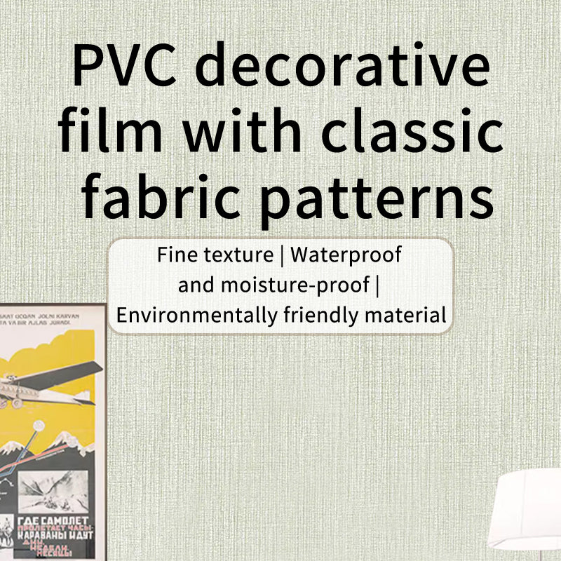 PVC cloth pattern decorative film, replicating natural fabric texture, revitalizing home with warmth, delicate cloth pattern PVC decorative film, suitable for cabinets and walls, can be customized according to needs