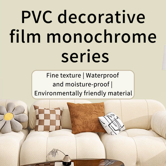 Solid color PVC decorative film, extremely simple and versatile, available in multiple colors without seams, with a unified color tone for cabinets/walls, more harmonious and customizable according to needs